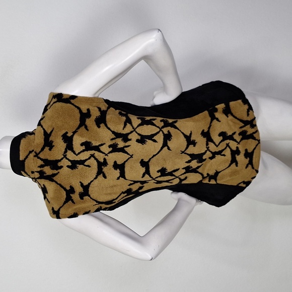 Kerrits Black Brown Abstract Print Western Equestrian Cowgirl Fleece Vest Size M - Picture 7 of 14